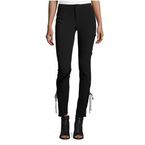 Haute Hippie Getaway Black Leggings Lace Up Leg Detail Sz Medium